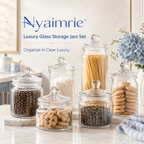 Nyaimrie™ Luxury Glass Storage Jars Set