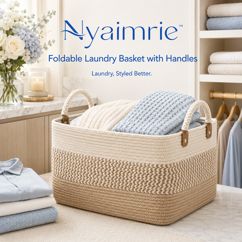 Nyaimrie™ Woven Storage Basket with Handles
